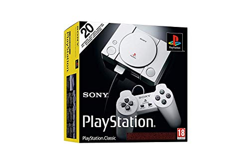 Sony Playstation Classic Console • with 20 Playstation Games Pre-Installed • Holiday Bundle • Includes Final Fantasy VII, Grand Theft Auto, Resident Evil Director's Cut and More