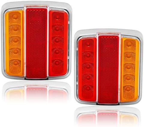 ETUKER 2 x Römork Arka Lamba LED 5 Fonksiyon 12 V Su Geçirmez ECE R10 EMC Römork Arka Lamba Otomobil Traktör Tarım Araçlar Karavan için