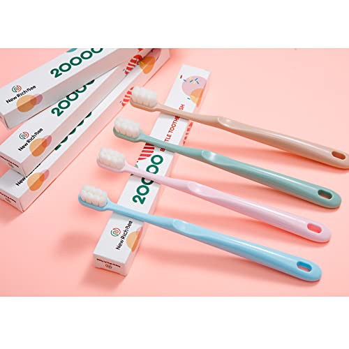 [Upgrade Version 4 Pack Micro Nano Extra Soft Toothbrush for Adult,20000 Bristle Toothbrush,Soft Bristle Toothbrush for Sensitive Teeth or Gum Clean Effectively - Görsel 5