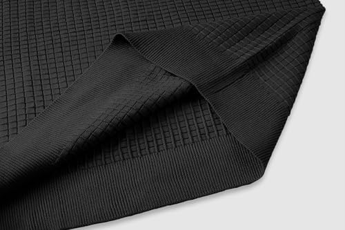 COOFANDY Mens Crewneck Pullover Sweater Lightweight Fitted Long Sleeve Dress Sweater with Jacquard Pattern - Görsel 5