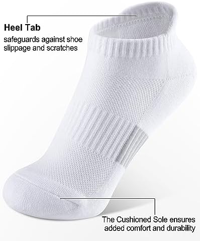 QUEENFUR Ankle Socks For Women Running No Show Athletic Socks Compression Hiking Socks 6 Pairs - Görsel 4