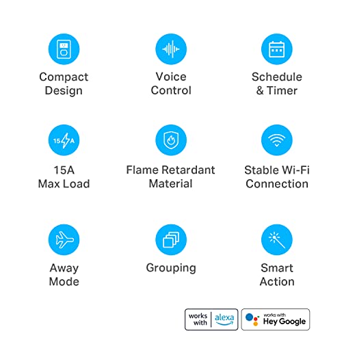 Kasa Smart Plug Ultra Mini 15A, Smart Home Wi-Fi Outlet Works with Alexa, Google Home & IFTTT, No Hub Required, UL Certified, 2.4G WiFi Only, 2 Count (Pack of 1)(EP10P2) , White - Görsel 3