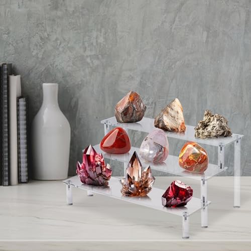 2PCS Acrylic Risers Display Stands, 3 Tier Perfume Organizer Display Shelf & Versatile Cupcake Stand Holder, Display Risers for Figures, Dessert Shelves for Party for Decoration and Organizer - Görsel 6