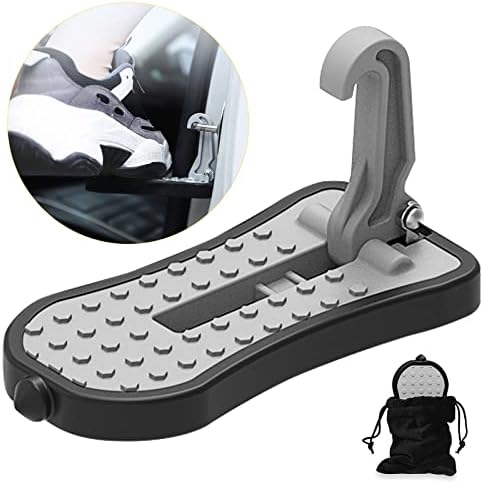 NATGIC Araba kapısı pedalı, araç kapı kontrol ayak pimleri U şeklinde ayak pedalı, çatıya kolay erişim, kaymaz, çok fonksiyonlu üniversal otomobil pedalı, SUV, RV için güvenlik kapılı, 16 cm, gümüş) - Görsel 1