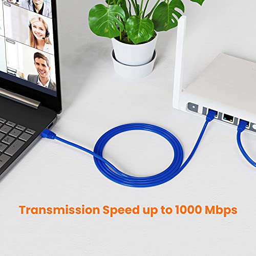 CableCreation 20 Feet CAT 5e Ethernet Patch Cable, RJ45 Computer Network Cord, Cat5/Cat5e/Cat6 LAN Cable UTP 24AWG+100% Copper Wire for PC, Mac, Laptop, PS3, PS4, Xbox, 6.1m, Blue - Görsel 5