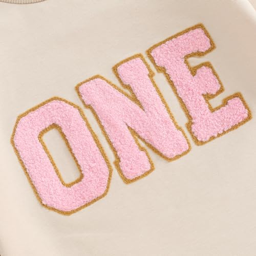 Muasaaluxi Baby Girl Boy Birthday Outfits One Romper Two/Three/Four/Five/Six Embroidery Sweatshirt Cake Smash Outfits - Görsel 4
