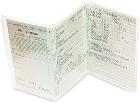 Frentree® Araç ruhsatı kılıfı, Almanya'da üretilmiştir, 3 parçalı şeffaf koruyucu kılıf, kristal berraklığında ve tam uyumlu, dokümanlara uygun kimlik kılıfı - Görsel 1