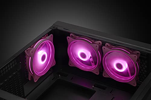 120mm Computer PC Cooling Fan Pink LED Game Case Cooler Fan Quiet 12V Computer PC Fan with Triple Light Loop 3-Pack - Görsel 5