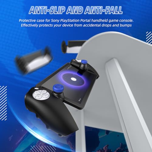 YUANHOT Protective Case for Playstation Portal,PS Portal Consoles Grip Cover Protector with Thumb Grips,Handheld Scratch Resistant Case Game Accessories Kit for Playstation Portal Remote Player - Görsel 7
