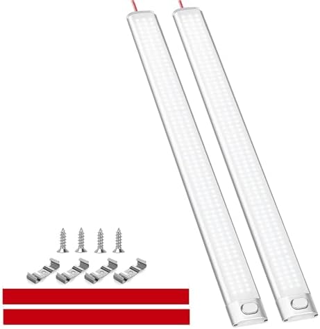 Intckwan 12 V LED lamba, karavan, 168 LED, 6000 K LED iç aydınlatma çubuğu, şalterli LED iç aydınlatma çubuğu, otomobil, minibüs, karavan, tekne, karavan, mutfak, banyo, bar, kamyon, traktör için (2 - Görsel 1