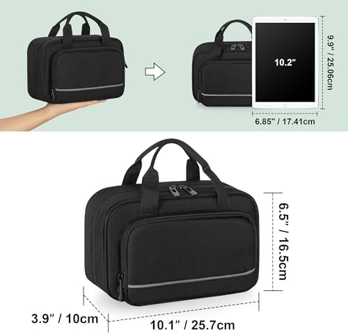CURMIO Carrying Case Compatible with Brother P-Touch PT-D220/PT-D210 Label Maker, Portable Storage Holder Organizer Bag for Label Printer Machine, Label Tape, AC Adapter, Battery, USB Cable, Bag Only - Görsel 5