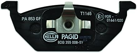 HELLA Pagid ön fren balataları - aşınma uyarı göstergeleri için hazırlanmamıştır - set başına dört fren balatası - T1165 - Audi / Seat / Skoda / STREETSCOOTER / VW - 8DB 355 008-591 için - Görsel 2