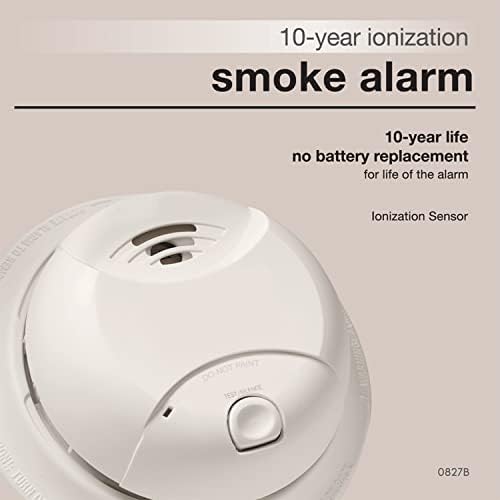 First Alert 0827B Ionization Smoke Alarm with 10-Year Sealed Tamper-Proof Battery , White , Pack of 1 - Görsel 3