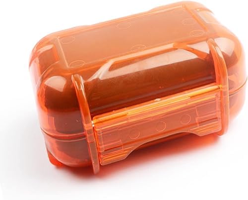 Earphone Case, ABS Resin Hard Storage Box Multifunction Protective Case for Earphone, Earbud, in-Ear Monitor Eartip(ABS Orange) … - Görsel 1