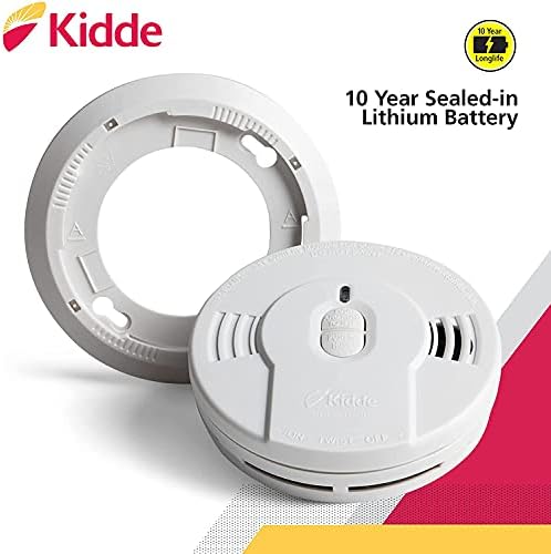 Kidde Smoke Detector, 10-Year Battery, LED Indicators, Replacement Alert, Test-Reset Button, 2 Pack - Görsel 5