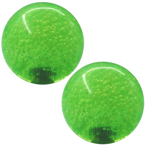 Timebid 35MM Crystal Joystick Ball Top Handle Rocker | M6 Screw Head Arcade Game Joysticks Easy-Install Replacement DIY Parts(Pack of 2) Green*2