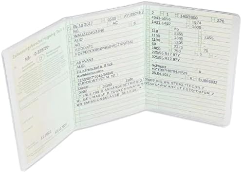 Frentree® Araç ruhsatı kılıfı, Almanya'da üretilmiştir, 3 parçalı şeffaf koruyucu kılıf, kristal berraklığında ve tam uyumlu, dokümanlara uygun kimlik kılıfı - Görsel 6