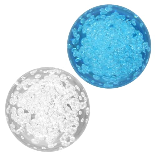 Boguish Crystal Joystick Blue and White Handle M6 Top Ball Head Easy Install Controller Game DIY Rocker Round Head Parts Replacement for Arcade Games - Görsel 3