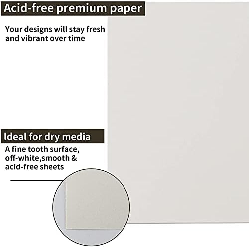 9 x 12 inches Sketch Book, Top Spiral Bound Sketch Pad, 1 Pack 100-Sheets (68lb/100gsm), Acid Free Art Sketchbook Artistic Drawing Painting Writing Paper for Kids Adults Beginners Artists - Görsel 4