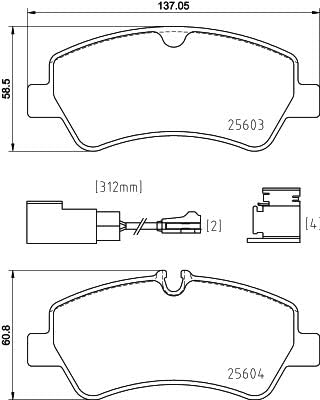 Brembo P 24 187 fren balatası - Görsel 2