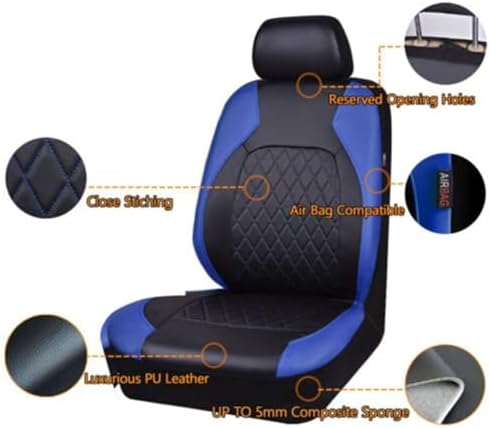 ZHENWANG Auto Schonbezüge für Skoda Kamiq 2018-2022 2023 2024,Auto Sitzbezüge Sitzauflagen Set PU Leder wasserdichte Autositzschoner Sitzbezügesets Sitzschoner Innere Zubehör,C-Grey - Görsel 7