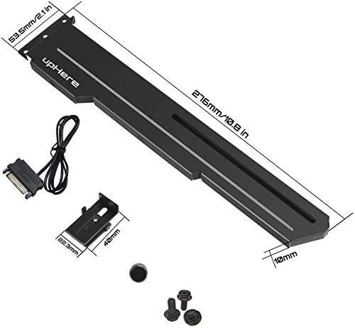 upHere GS05CF Rainbow LED Effec Graphics Card GPU Brace Support Video Card Sag Holder/Holster Bracket,Adjustable Length and Height Support - Görsel 5