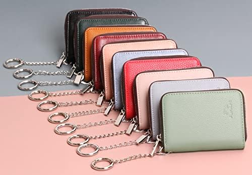 FurArt Credit Card Wallet, Zipper Card Cases Holder for Men Women, RFID Blocking, KeyChain Wallet, Compact Size - Görsel 7