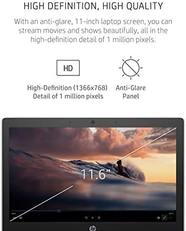 HP Chromebook 11-inch Laptop - Up to 15 Hour Battery Life - MediaTek - MT8183 - 4 GB RAM - 32 GB eMMC Storage - 11.6-inch HD Display - with Chrome OS™ - (11a-na0021nr, 2020 model, Snow White) - Görsel 4