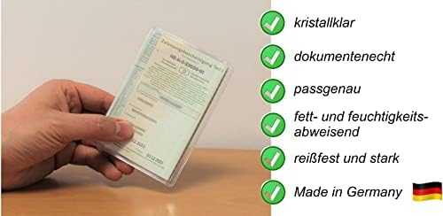 Frentree® Araç ruhsatı kılıfı, Almanya'da üretilmiştir, 3 parçalı şeffaf koruyucu kılıf, kristal berraklığında ve tam uyumlu, dokümanlara uygun kimlik kılıfı - Görsel 2