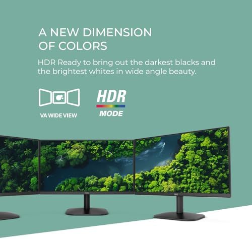 AOC 27B2H2 27” Frameless IPS Monitor, FHD 1920x1080, 100Hz, 101% sRGB, for Home and Office, HDMI x2, Low Blue Mode, VESA Compatible, Black - Görsel 5