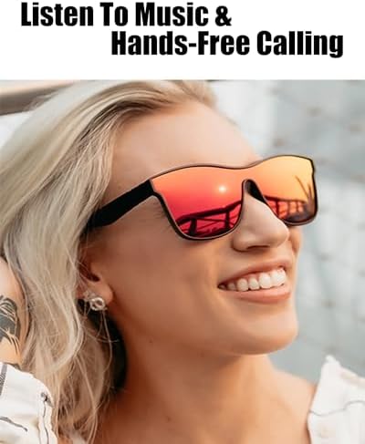 Smart Glasses,Bluetooth Sunglasses for Men Women with Speakers,Polarized Lenses,Touch/Voice Assistant - Görsel 5