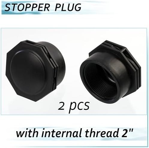 AERZETIX - C75029 - Set mit 2 Kappen innengewinde 2" zum aufschrauben für tropfsystem der bewässerungsleitung - maximaler druck 10 bar - aus polyethylen - bewässerungskappen kreislaufanschluss - Görsel 2