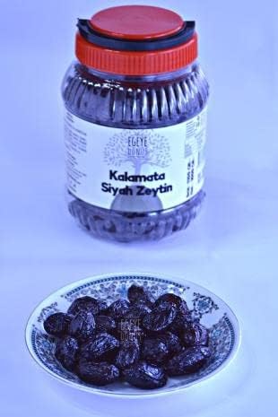 EGEYE DÖNÜŞ Çok Az Tuzlu Kalamata İri Boy Kuru Sele Siyah Zeytin (Palamut-Jumbo-Extra Boy Eşek Zeytin) - 1 Kg. - Görsel 6