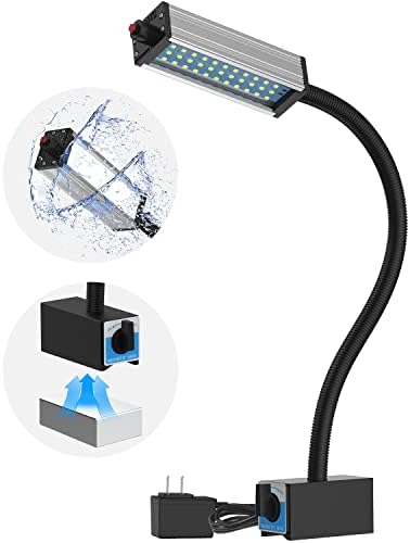 Magnetic Work Light, Led Machine Light, IP66 Waterproof gooseneck Light, 800 Lumens + Reinforced Magnetic Bas, Suitable for Lathe Table - Görsel 1
