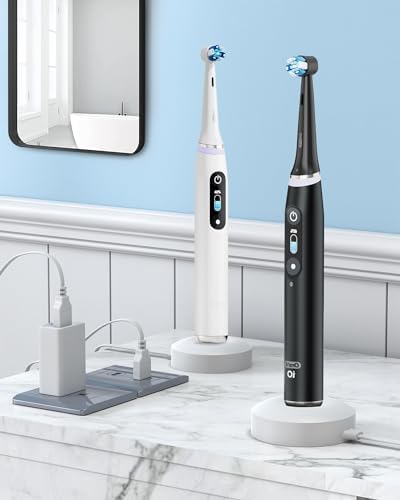 WUKUR Charger for Oral B iO Series Charging Base,Compatible with Oral B iO Electric Toothbrush 7/8/9/10 Series, Magnetic Travel Charger Base Model 3768 Power Cord(White) - Görsel 7