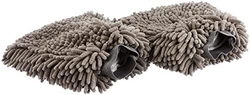 Amazon Basics Deluxe araç yıkama eldiveni, el havlusu, mikrofiber, 2 adet, koyu gri, 30 x 20 cm - Görsel 5