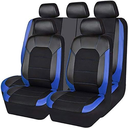 LGXYLF Araç koltuk kılıfları, Ford Focus St Mk4 Focus Mk2 S Focus MK2 MK3 MK4 Focus MK2 2000-2024 için, deri koltuk kılıfları, su geçirmez tam set, koltuk kılıfları, araba aksesuarı, siyah-mavi - Görsel 1