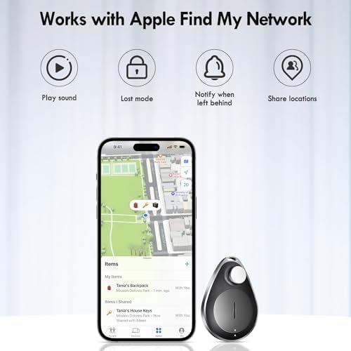 Utag GPS Tracker for Clothes Hidden, Key Finder Tracker Waterproof Bluetooth Tracker with pin,Works with Apple Find My (iOS only),Lost Mode,uitable for Backpack,Luggage - Görsel 2