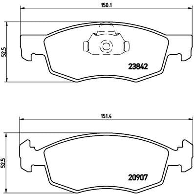 Brembo P 23 126 Fren Balatası Seti, Disk Fren - (4 Parçalı) - Görsel 3