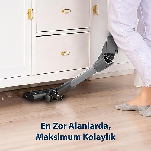 BLAUPUNKT Blaupunkt A30T Şarjlı Vacumaster Kablosuz Dikey Süpürge 300W Gri - Görsel 6