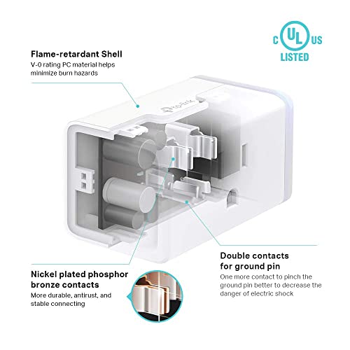 Kasa Smart Plug HS103P4, Smart Home Wi-Fi Outlet Works with Alexa, Echo, Google Home & IFTTT, No Hub Required, Remote Control, 15 Amp, UL Certified, 4-Pack, White - Görsel 5