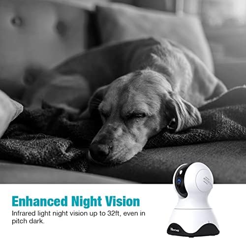 VIMTAG Pet Camera, 2.5K HD Pet Cam, 360° Pan/Tilt View Angel with Two Way Audio, Dog Camera with Phone APP, Motion Tracking Alarm,Night Vision,24/7 Recording with Cloud/Local SD, Smart Home Indoor Cam - Görsel 6