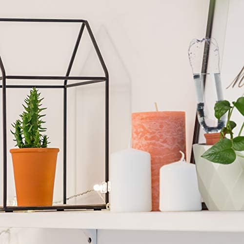 Relaxdays Kil konisi sulama 4'lü set, bitki su sebili, kil, şarap ve PET şişe, sulama konisi, terakota, turuncu - Görsel 5