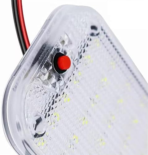 Xinlie LED otomobil iç aydınlatma 12 V LED araç iç aydınlatma şalterli beyaz ışık araç aydınlatma çubuğu süper aydınlık 800 lm otomobil, karavan, kamyon, van için, evrensel aydınlatma (2 adet) - Görsel 3