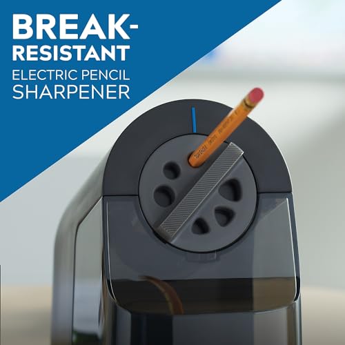 X-ACTO Pencil Sharpener, SchoolPro Electric Pencil Sharpener, Heavy Duty Electric Pencil Sharpener for School, Classroom and Teacher Supplies, Perfect Addition to Homeschooling Supplies, Black - Görsel 4