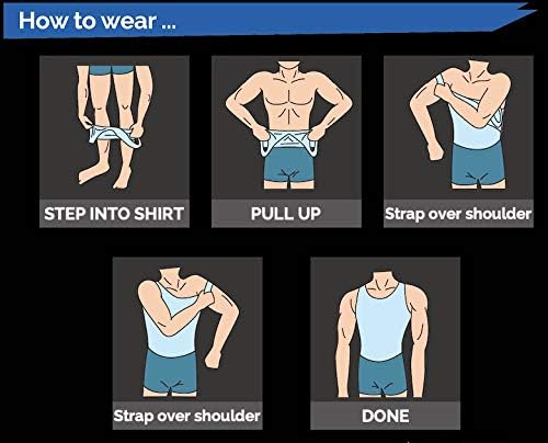 Esteem Apparel Original Men's Chest Compression Shirt to Hide Gynecomastia Moobs Shapewear - Görsel 5