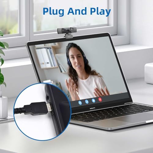 Ultral HD 4K Webcam with Microphone Plug and Play for PC, Laptop, MacBook Pro, Windows XP/Vista/7/8/8.1/10 - Görsel 3
