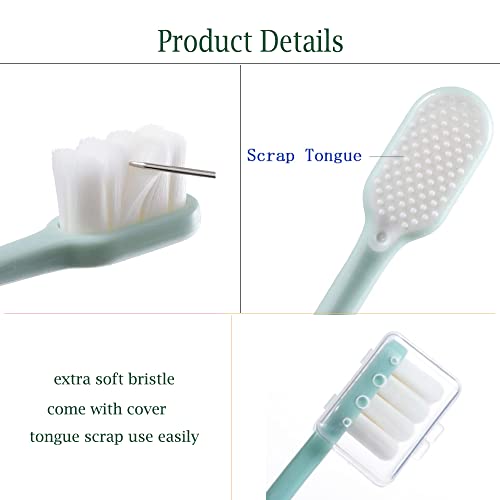 [Upgrade Version 4 Pack Micro Nano Extra Soft Toothbrush for Adult,20000 Bristle Toothbrush,Soft Bristle Toothbrush for Sensitive Teeth or Gum Clean Effectively - Görsel 2