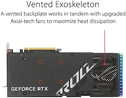 ASUS ROG Strix GeForce RTX™ 4060 OC Edition Gaming Graphics Card (PCIe 4.0, 8GB GDDR6, DLSS 3, HDMI 2.1a, DisplayPort 1.4a, Axial-tech Fan Design, Aura Sync, 0dB Technology) - Görsel 5