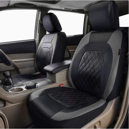 DPENGRUINB Skoda Kamiq/2019 2020 2021 2022 2023 2024 için araç koltuk kılıfı seti, su geçirmez araç koltuk kılıfları, poliüretan deri koltuk koruyucu ön koltuklar ve arka koltuklar iç mekan aksesuarı, - Görsel 2
